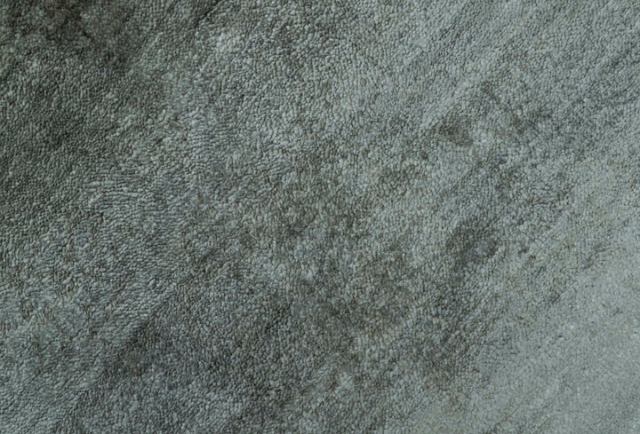 Modern Gray Solid Design 6x8.7  Hand Knotted Wool Area Rug