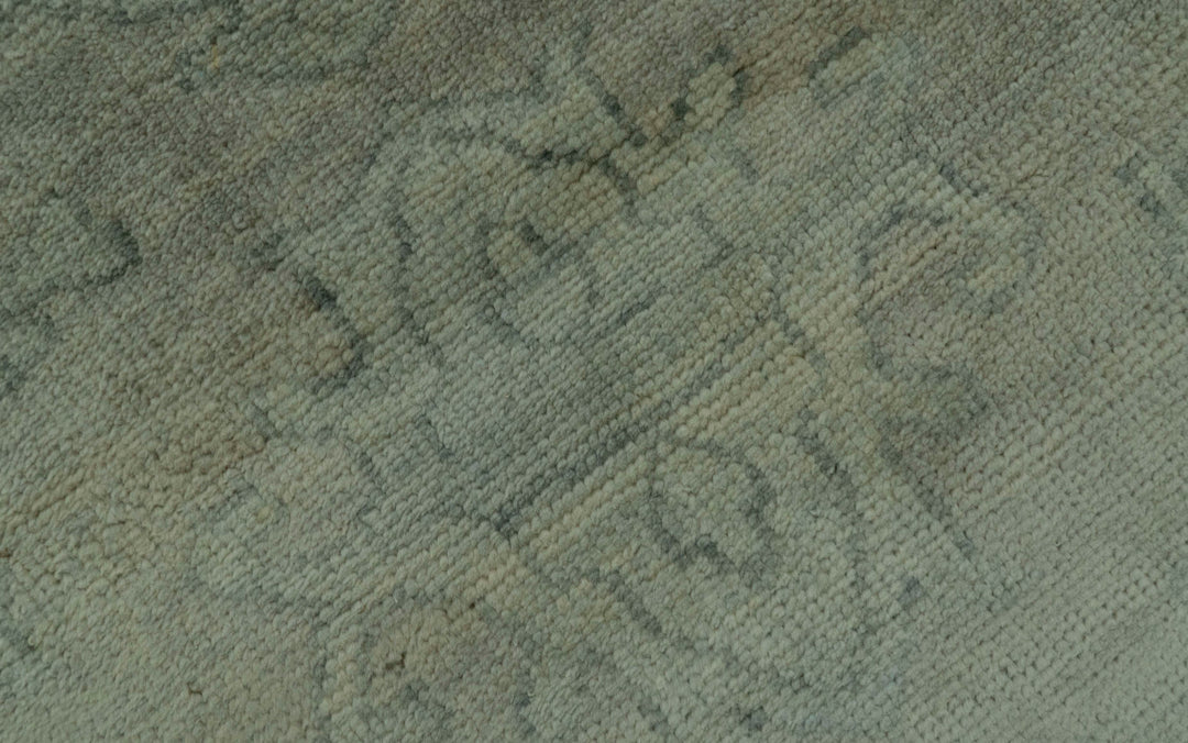 Gray And Beige Traditional Oushak Design 5.8x8.6 Hand Knotted Wool Area Rug