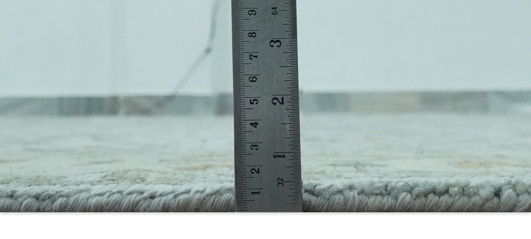 Blue and Beige Hand Knotted Traditional Oriental Oushak 8x10 wool area Rug