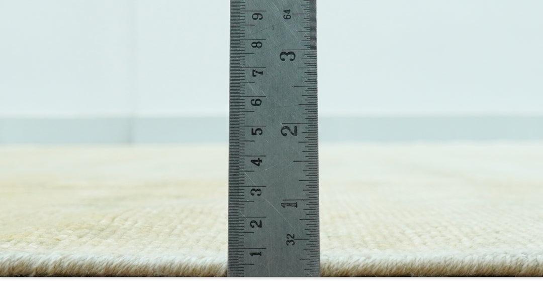 Traditional Turkish (Oushak) Design Gold And Gray Hand Knotted 8x10 Wool Area Rug