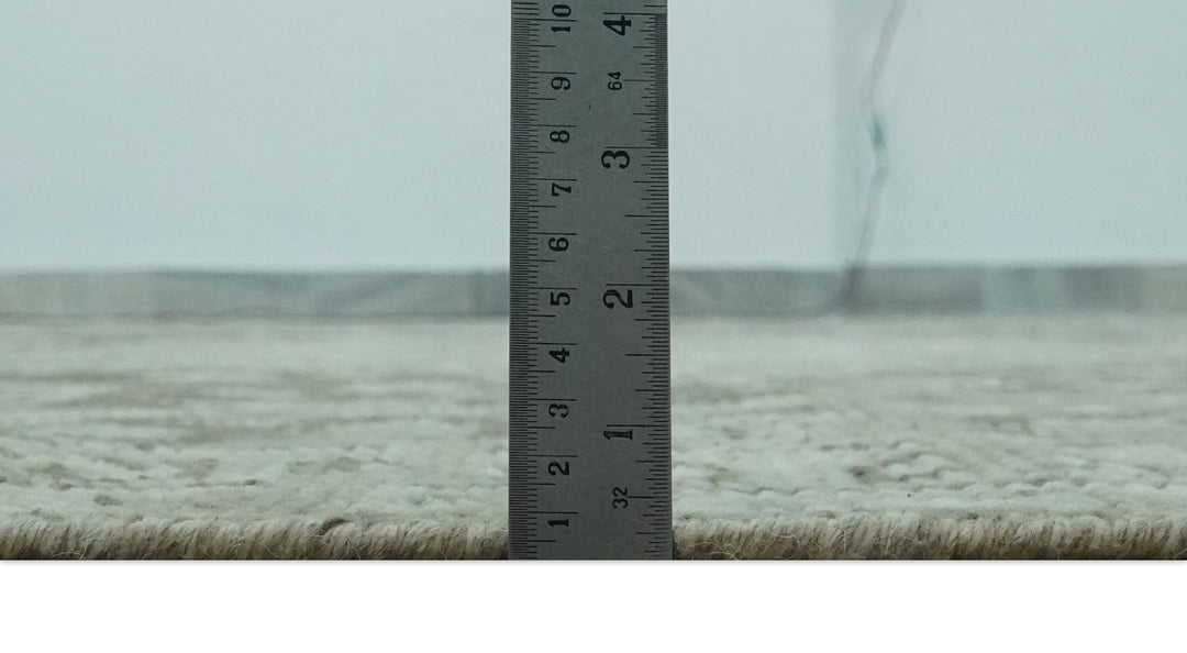 Traditional Turkish Design Beige And Brown Hand Knotted Custom Made wool rug