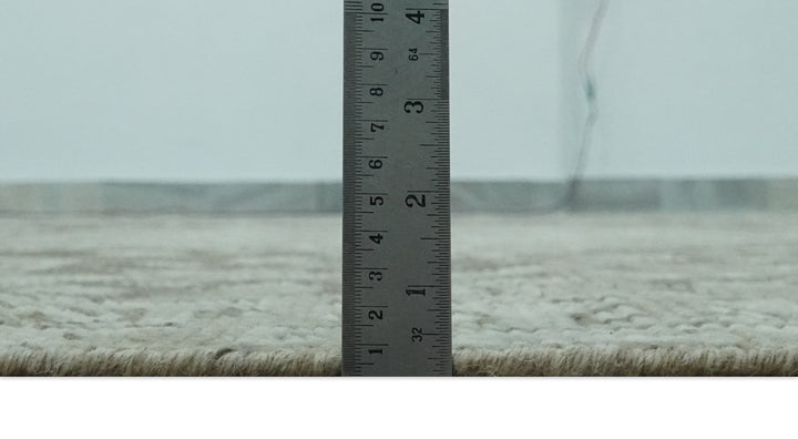 Traditional Turkish Design Beige And Brown Hand Knotted Custom Made wool rug