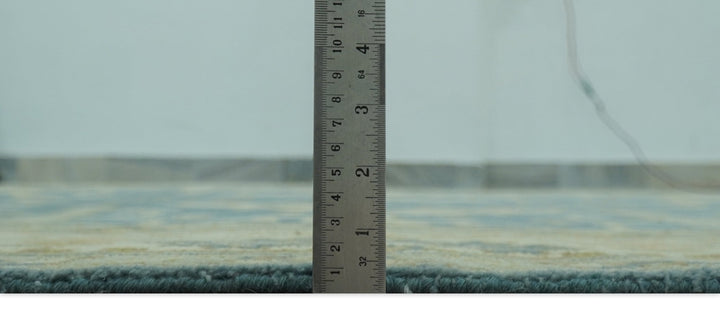 8x10 Teal, Olive and Beige Hand Knotted Traditional Oriental Oushak wool area rug - The Rug Decor