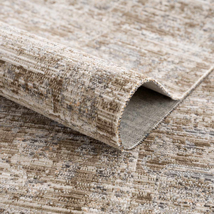 Aistys Washable Beige And Brown Machine Woven Outdoor Rug - The Rug Decor
