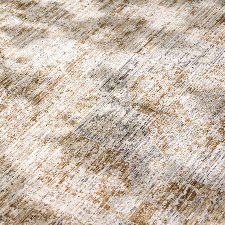 Aistys Washable Beige And Brown Machine Woven Outdoor Rug - The Rug Decor
