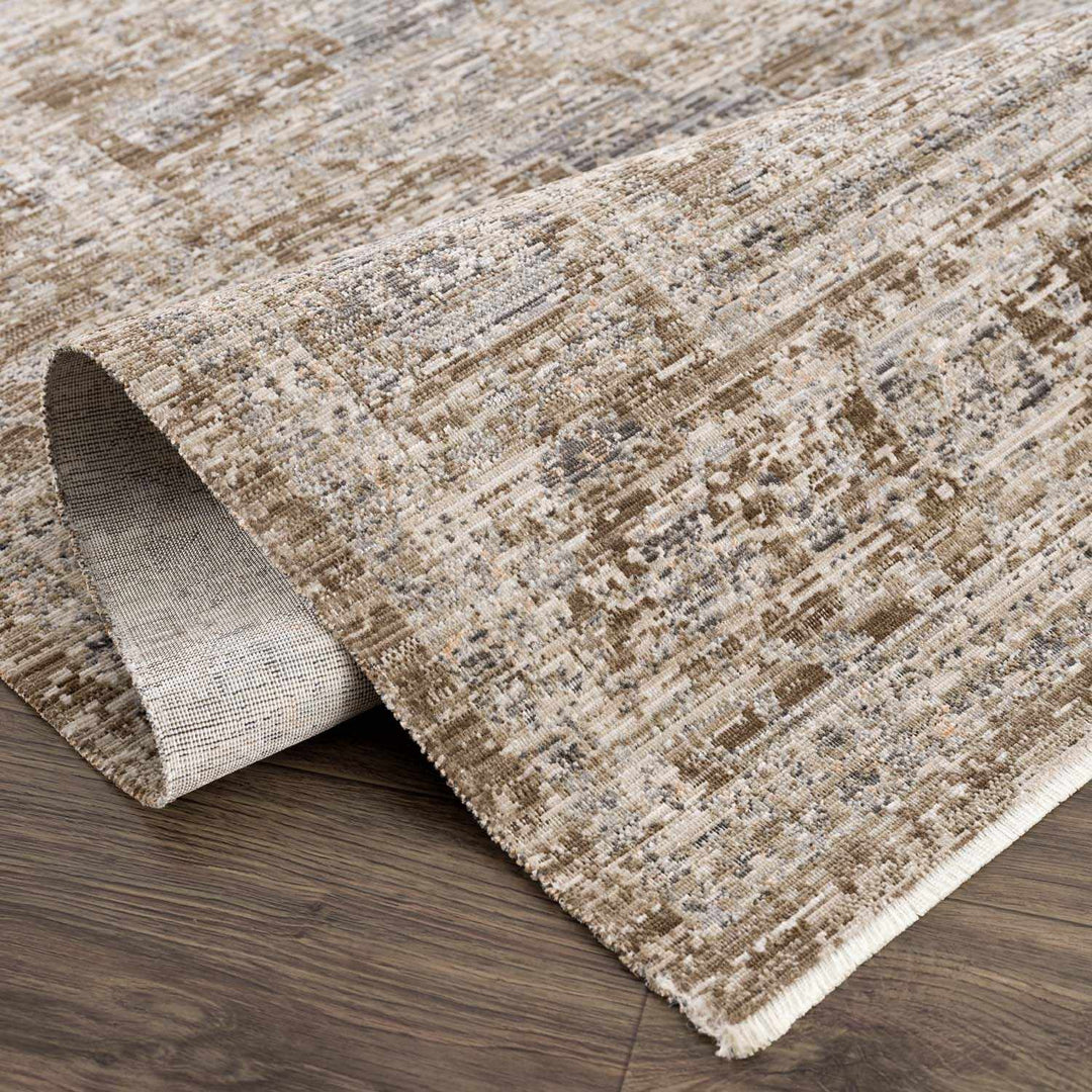 Aistys Washable Beige And Brown Machine Woven Outdoor Rug - The Rug Decor
