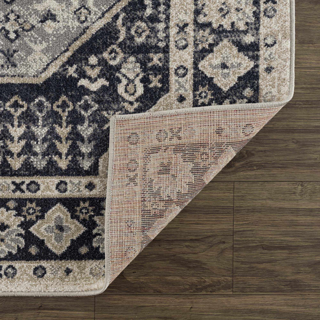 Antique Design Premium Black, Beige and Gray Traditional Washable area Rug - The Rug Decor