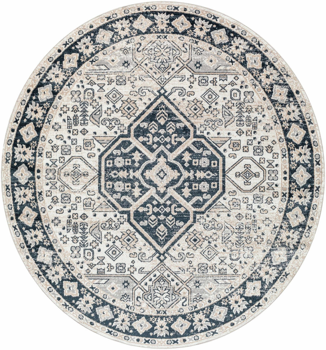 Antique Design Premium Black, Beige and Gray Traditional Washable area Rug - The Rug Decor