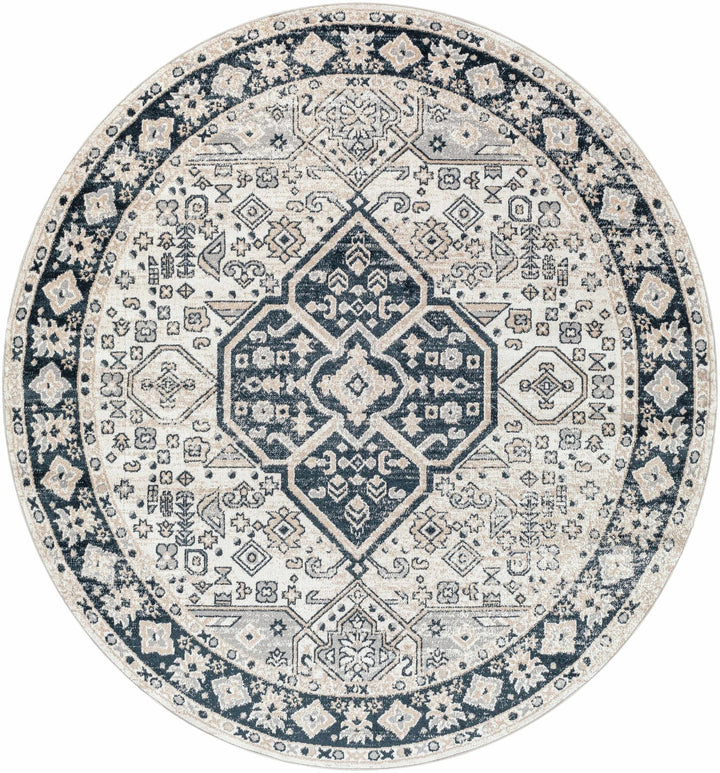Antique Design Premium Black, Beige and Gray Traditional Washable area Rug - The Rug Decor