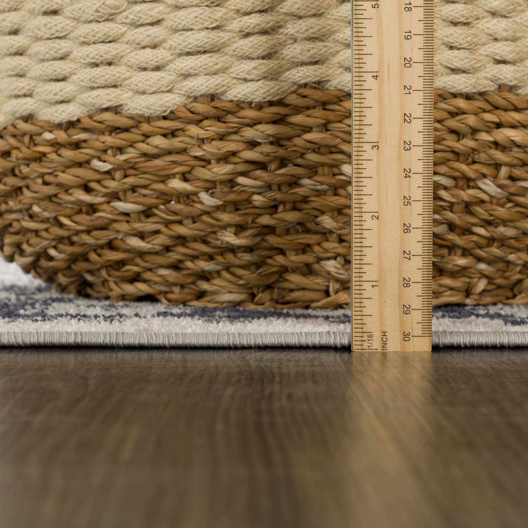 Antique Design Premium Black, Beige and Gray Traditional Washable area Rug - The Rug Decor