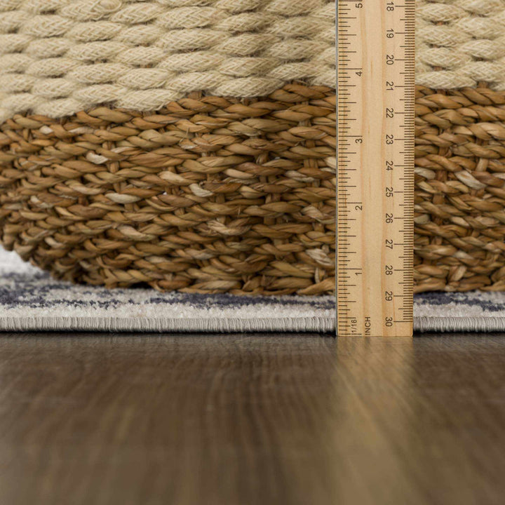 Antique Design Premium Black, Beige and Gray Traditional Washable area Rug - The Rug Decor