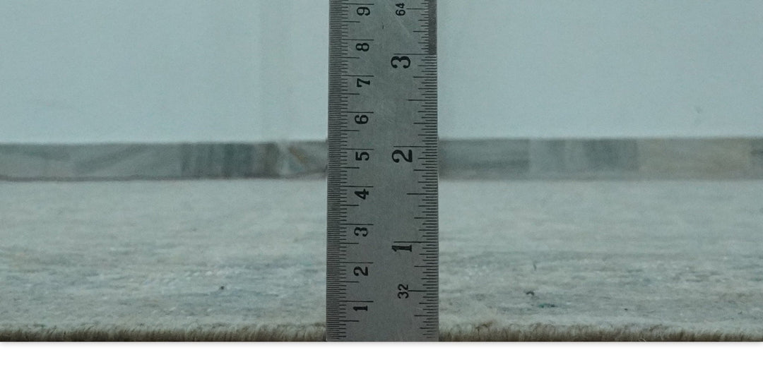 Antique Distress finish Silver, Teal and Brown Hand Knotted Traditional 8x10 wool Rug - The Rug Decor