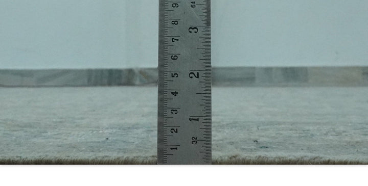 Antique Distress finish Silver, Teal and Brown Hand Knotted Traditional 8x10 wool Rug - The Rug Decor