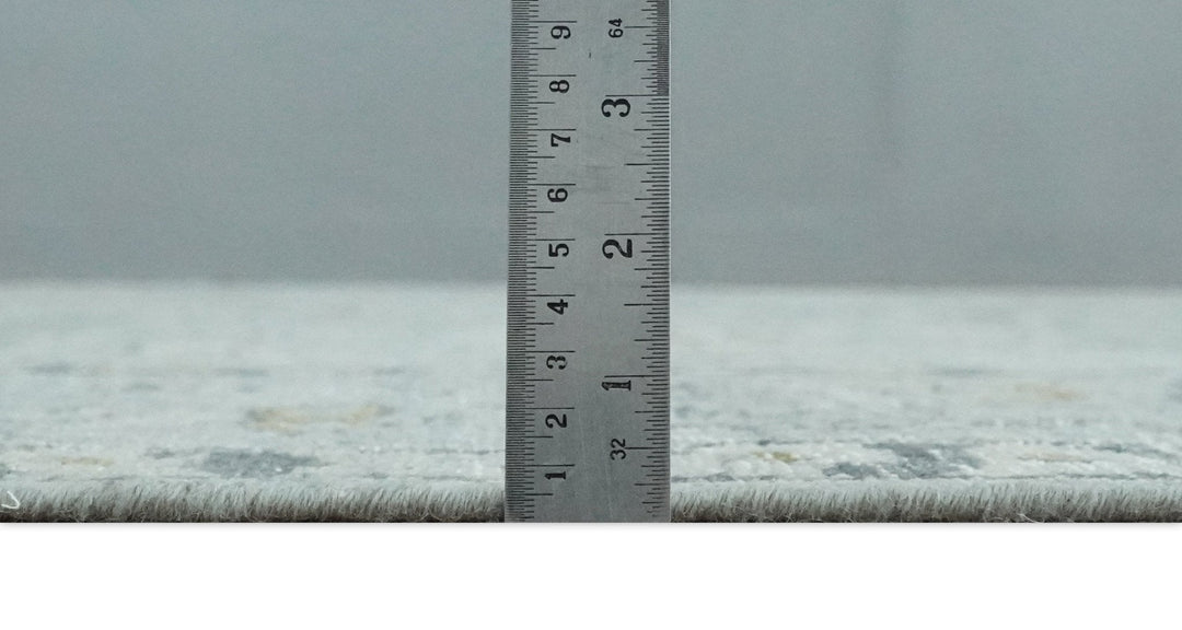 Antique Distressed Look Gray and Silver Low Pile Multi Size Oushak wool Area Rug - The Rug Decor