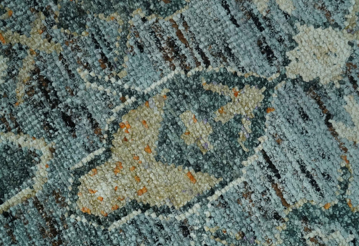 Antique look Gray and Silver 5.6x8.6 Traditional Large Design Hand Knotted wool Rug - The Rug Decor