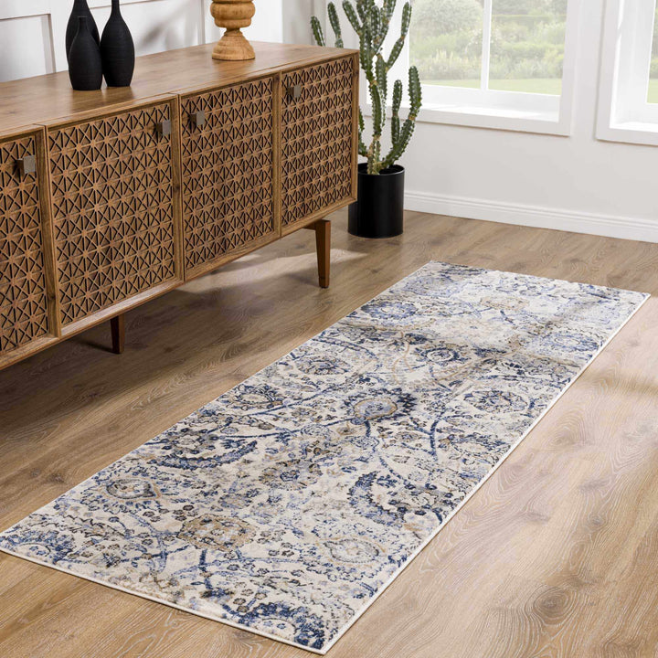 Antique Style Beige and Purple Traditional Oriental Oushak rug - The Rug Decor
