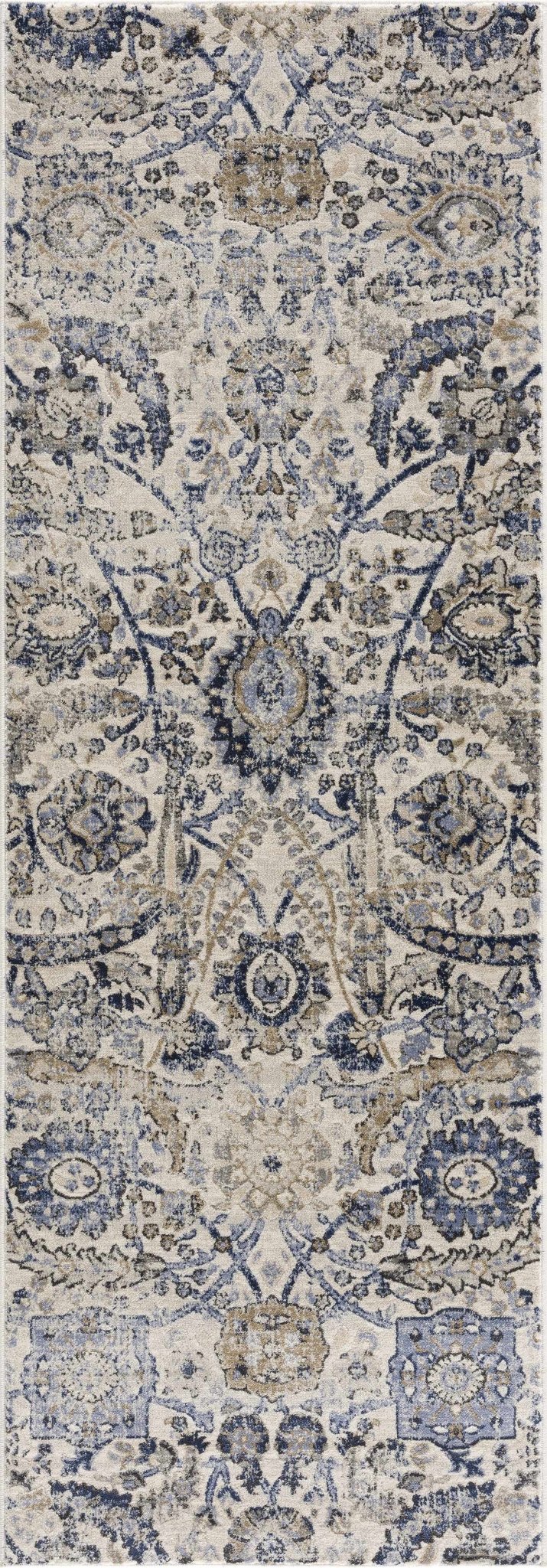 Antique Style Beige and Purple Traditional Oriental Oushak rug - The Rug Decor