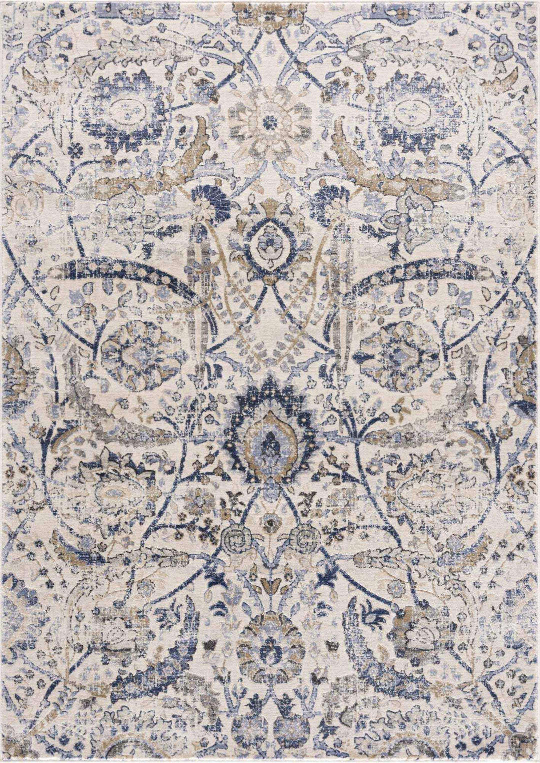 Antique Style Beige and Purple Traditional Oriental Oushak rug - The Rug Decor