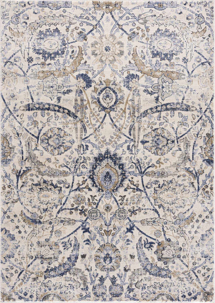 Antique Style Beige and Purple Traditional Oriental Oushak rug - The Rug Decor