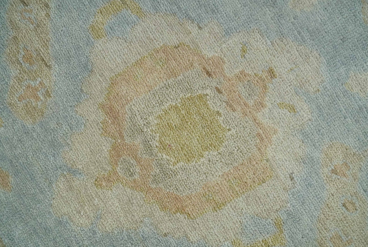 Antique style Gray, Beige and Olive 9x12 Hand knotted Oushak wool Area Rug - The Rug Decor