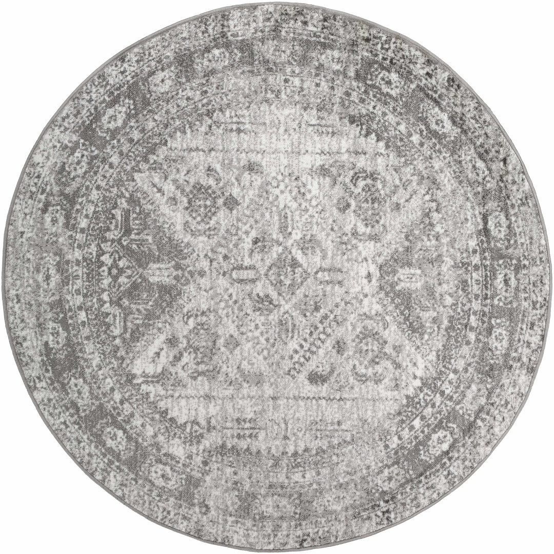 Antique Style Gray, Ivory and Charcoal Traditional Heriz Multi Size Area Rug - The Rug Decor