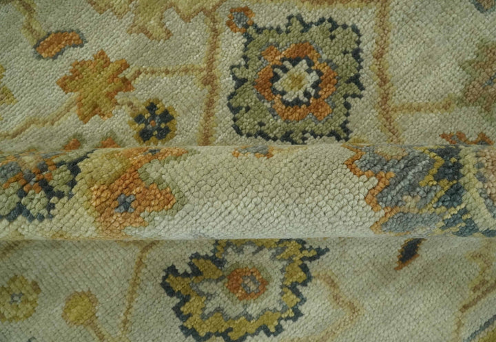 Beige and Gold 8x10 Traditional Oriental Oushak wool Rug - The Rug Decor