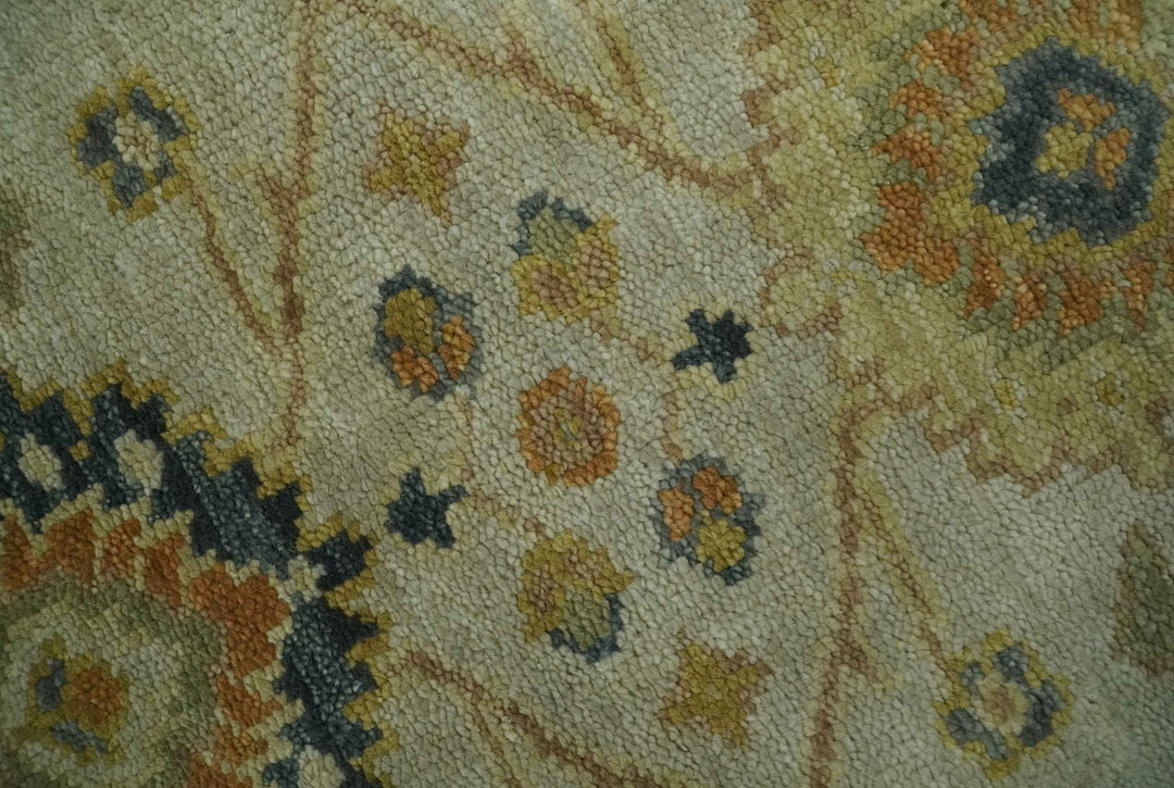 Beige and Gold 8x10 Traditional Oriental Oushak wool Rug - The Rug Decor