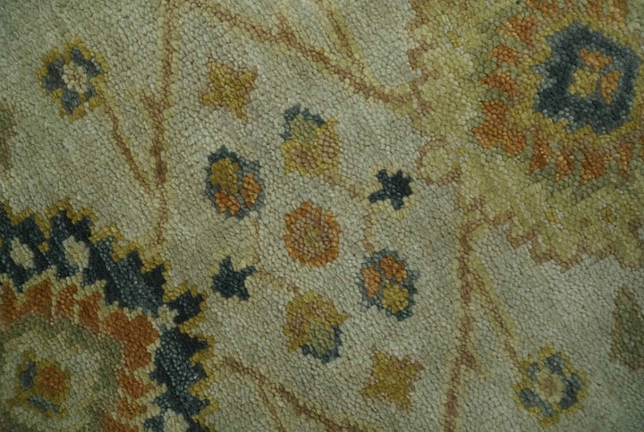 Beige and Gold 8x10 Traditional Oriental Oushak wool Rug - The Rug Decor
