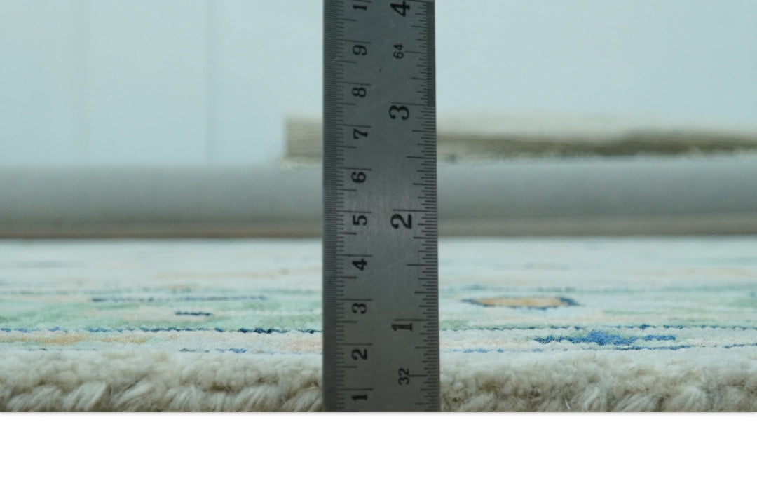 Beige and Green traditional Floral Oriental Oushak Hand Tufted Multi Size wool rug - The Rug Decor