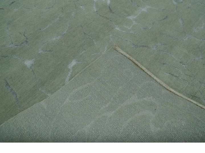 Beige and Silver Modern Abstract Hand loom 6x9 wool and Viscose Area Rug - The Rug Decor