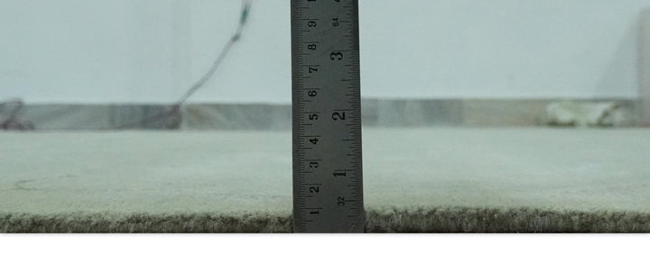 Beige and Silver Modern Abstract Hand loom 6x9 wool and Viscose Area Rug - The Rug Decor