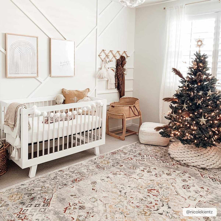 Beige, Gray and Ivory Traditional Heriz Medallion Multi size area rug - The Rug Decor