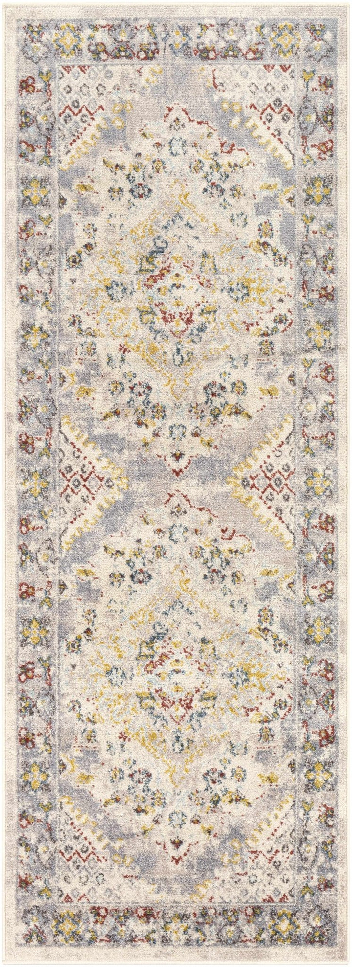 Beige, Gray and Ivory Traditional Heriz Medallion Multi size area rug - The Rug Decor