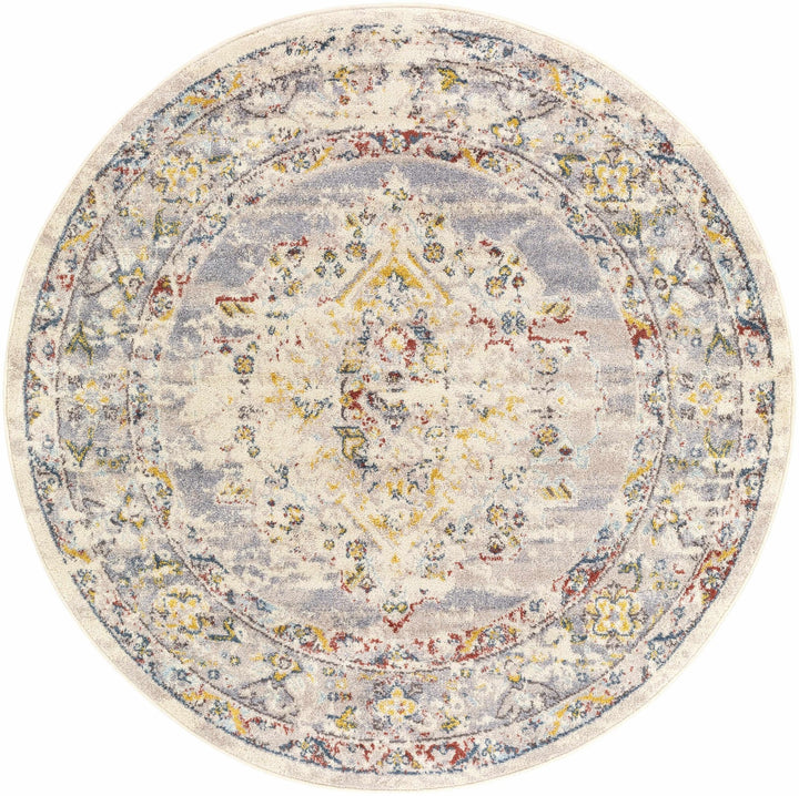 Beige, Gray and Ivory Traditional Heriz Medallion Multi size area rug - The Rug Decor
