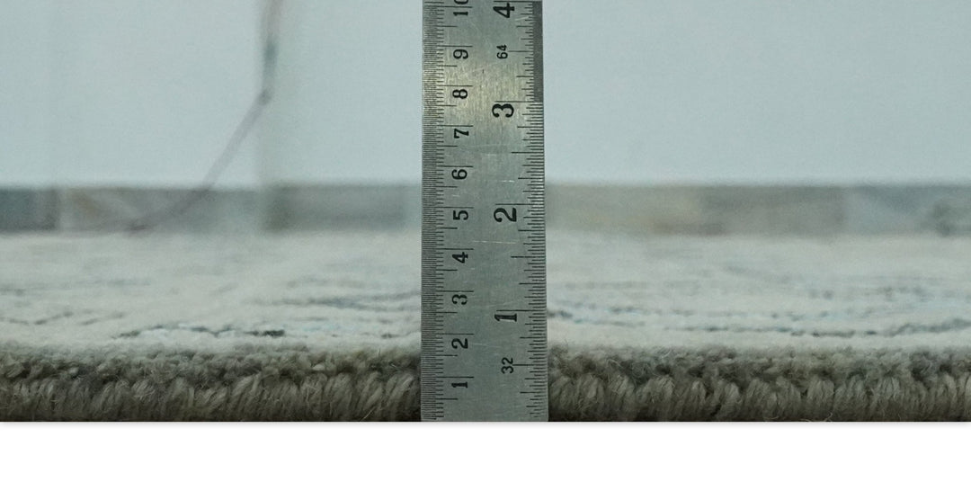 Beige, Silver and Charcoal Hand Knotted Traditional Mamluk design 5x8 wool Area Rug - The Rug Decor