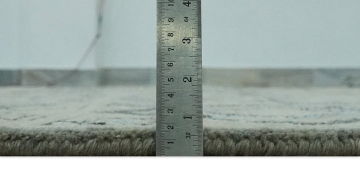 Beige, Silver and Charcoal Hand Knotted Traditional Mamluk design 5x8 wool Area Rug - The Rug Decor