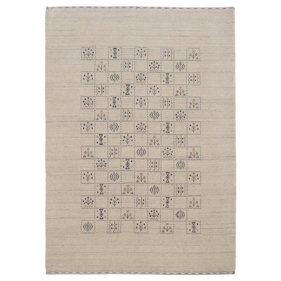 Beige Tribal Design Hand Loomed Wool Area Rug - The Rug Decor