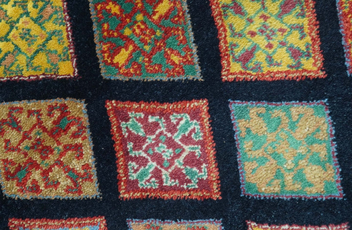 Blue Modern Geometrical Design 9x12 Hand Knotted wool Area Rug - The Rug Decor