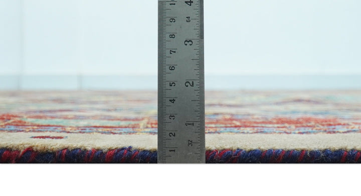 Brown Modern Geometrical Design 8x10 Hand Knotted wool Area Rug - The Rug Decor