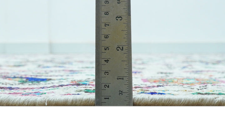 Colorful Traditional Serapi Design Ivory And Beige Hand Knotted 8x10 Wool Area Rug - The Rug Decor