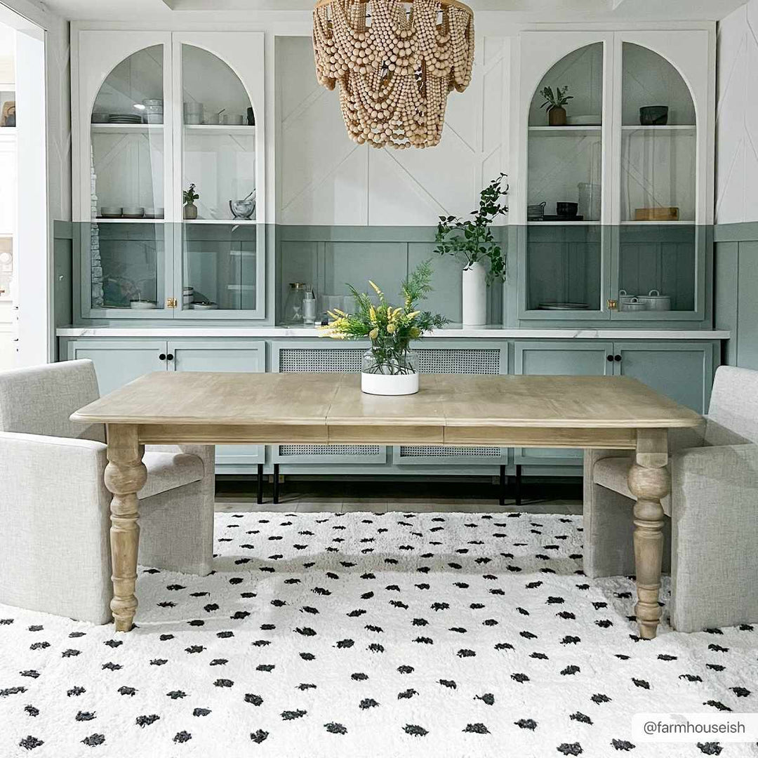 Contemporary Modern Chaia Dotted Black and Ivory Plush Pile Rug - The Rug Decor