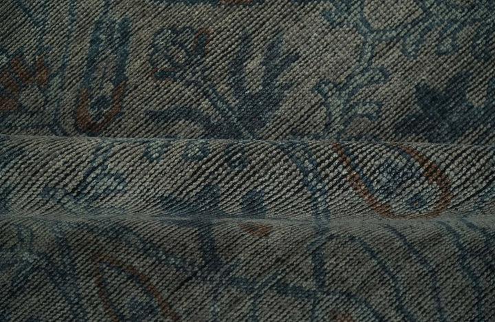 Custom Made Antique Style Gray, Taupe and Gray Traditional Design wool Rug - The Rug Decor