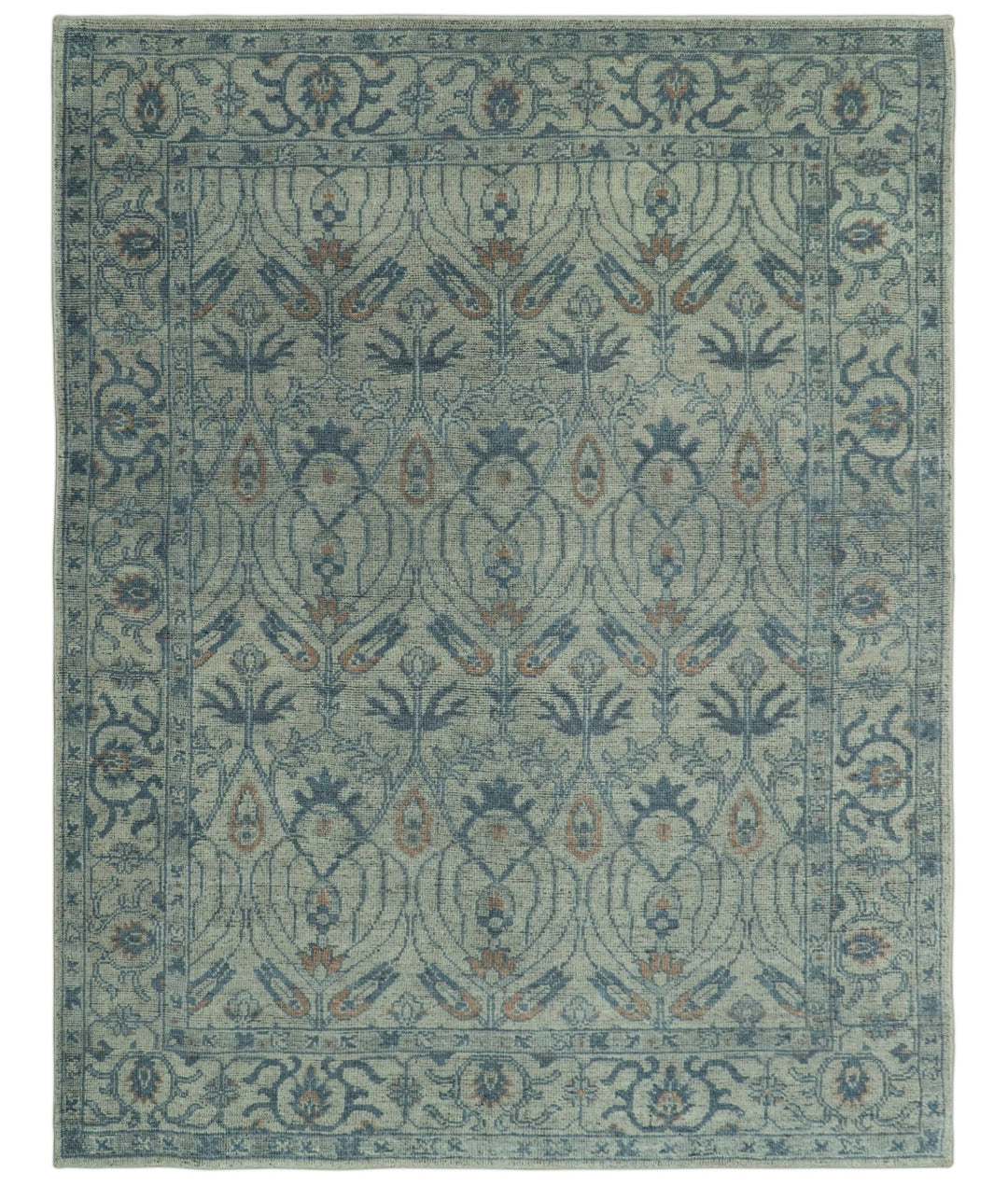 Custom Made Antique Style Gray, Taupe and Gray Traditional Design wool Rug - The Rug Decor