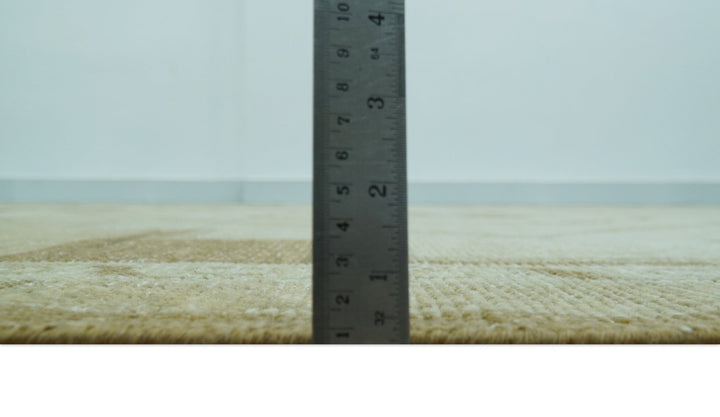 Custom Made Beige and Olive Hand Knotted Traditional wool area rug - The Rug Decor