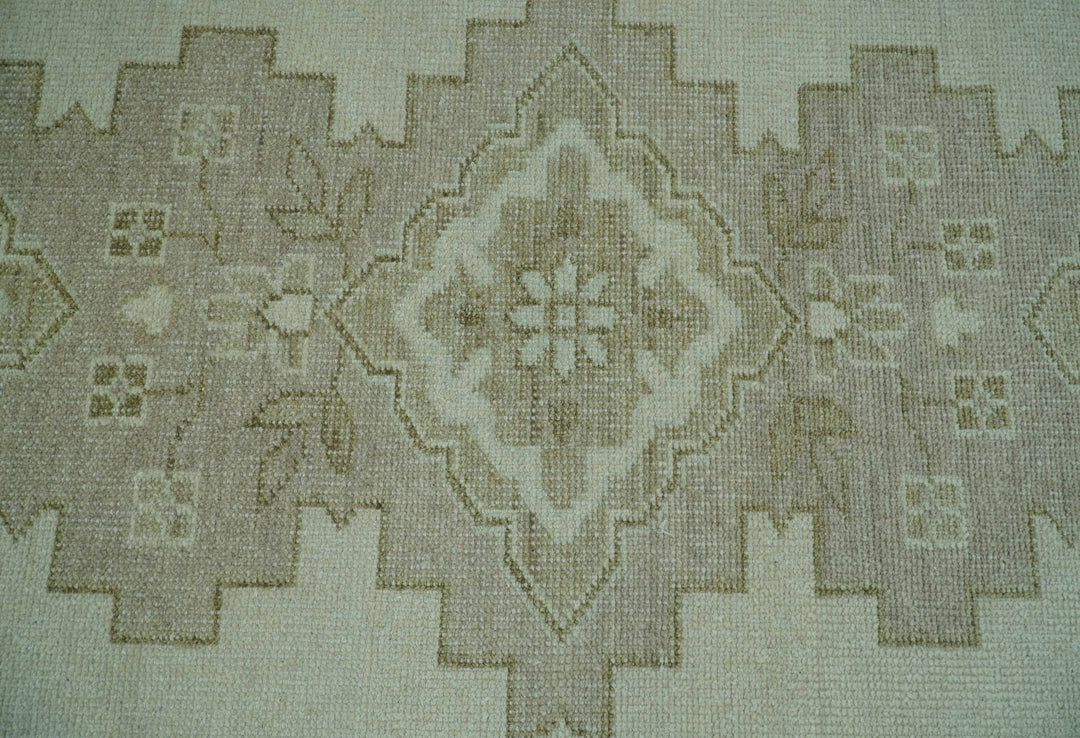 Custom Made Beige Traditional Turkish Design Hand knotted Wool Area Rug - The Rug Decor