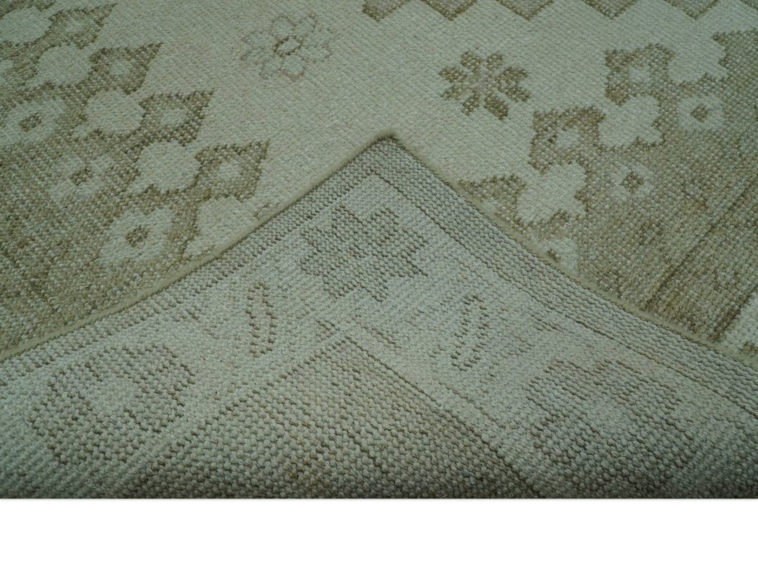 Custom Made Beige Traditional Turkish Design Hand knotted Wool Area Rug - The Rug Decor