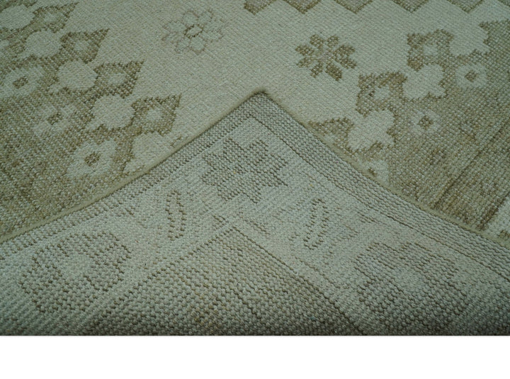Custom Made Beige Traditional Turkish Design Hand knotted Wool Area Rug - The Rug Decor