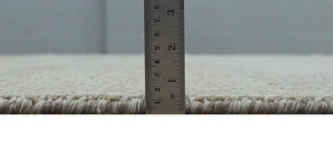 Custom Made Contemporary Beige and Ivory Hand Knotted Rug Area Rug - The Rug Decor