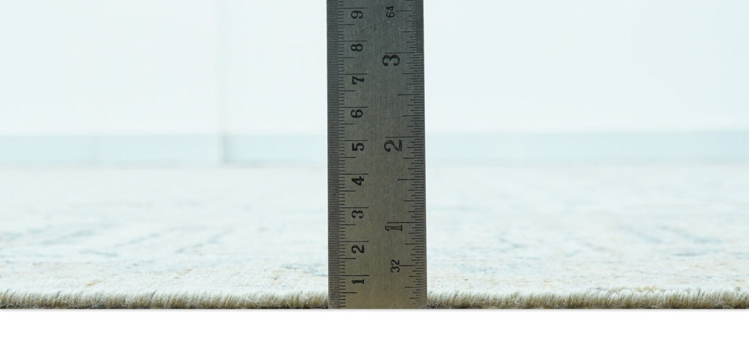 Custom Made Distressed Silver Blue Traditional Hand knotted Wool Area Rug - The Rug Decor