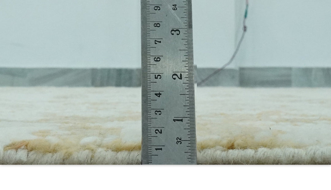 Custom Made Ivory and Olive Traditional Hand Knotted wool Area Rug - The Rug Decor